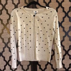 Polka Dot Creme Cardigan
